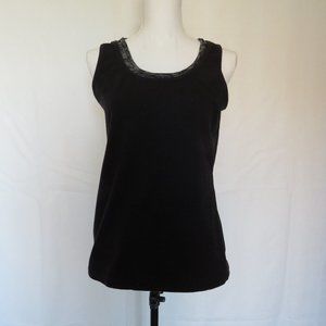 Danskin Now Black Gray Women’s Sleeveless Exercise Tank Top size L